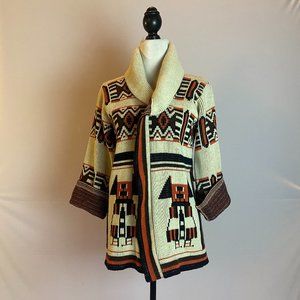 Vintage JC Penney patterned sweater jacket